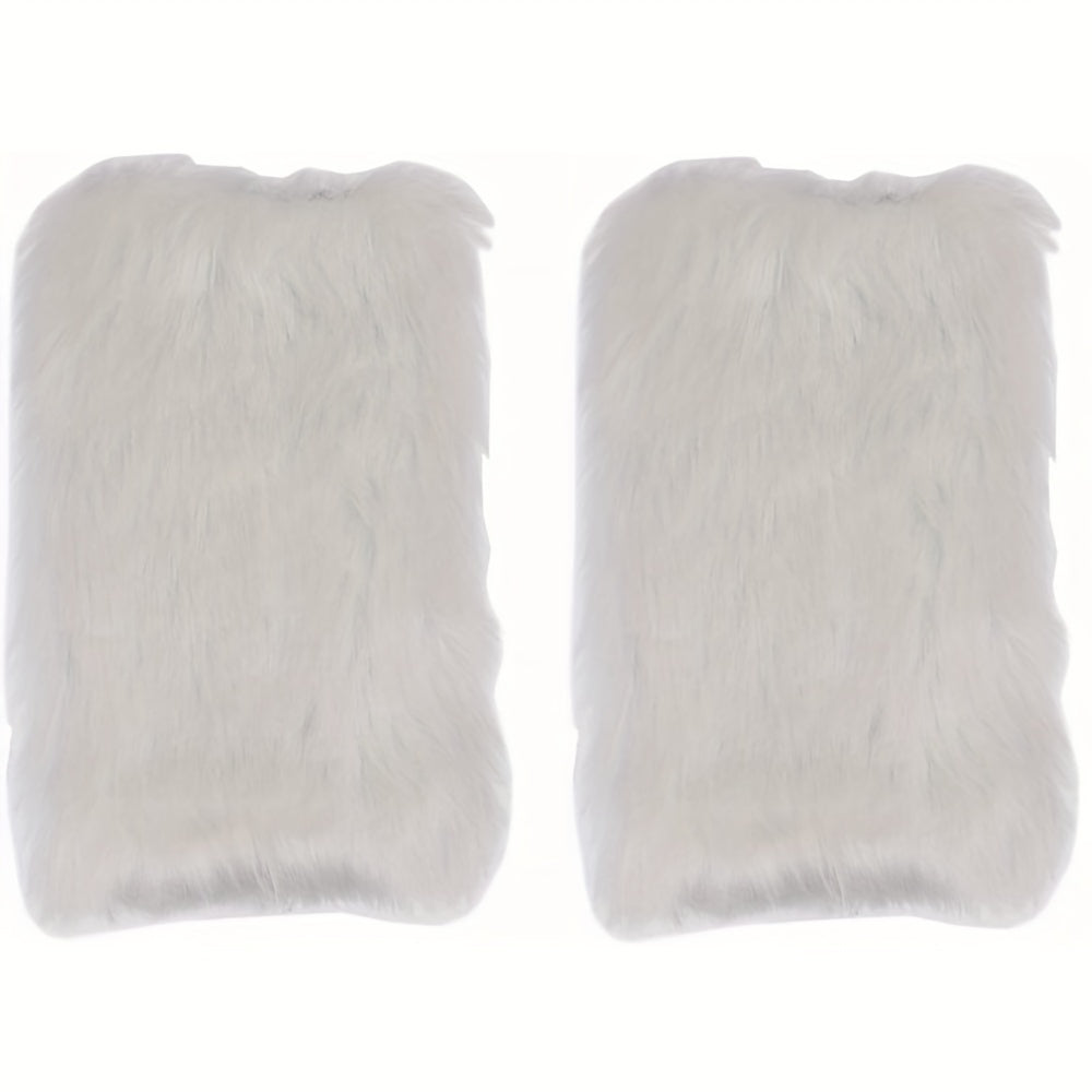 Bridal Fingerless Arm Gloves Faux Fur Mittens Polyester Spandex Soft Wedding Accessories