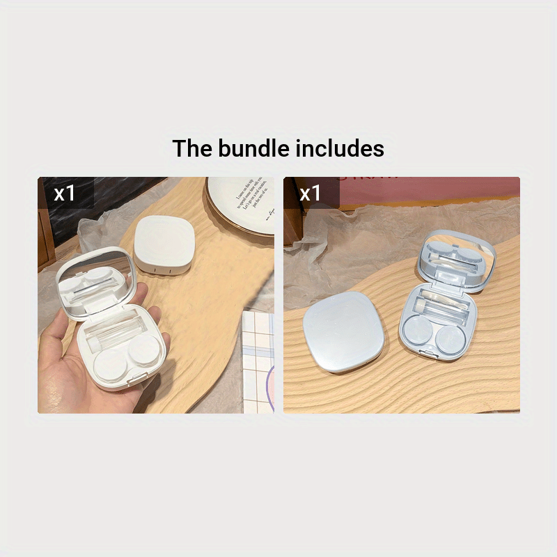 жіночний компактний кейс для зберігання з дзеркалом, пінцетом, інструментами та дорожніми флаконами