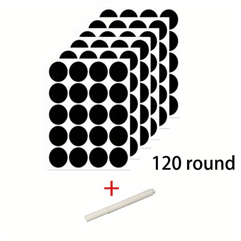 Juego de etiquetas adhesivas impermeables y a prueba de grasa con bolígrafo blanco para organización de cocina