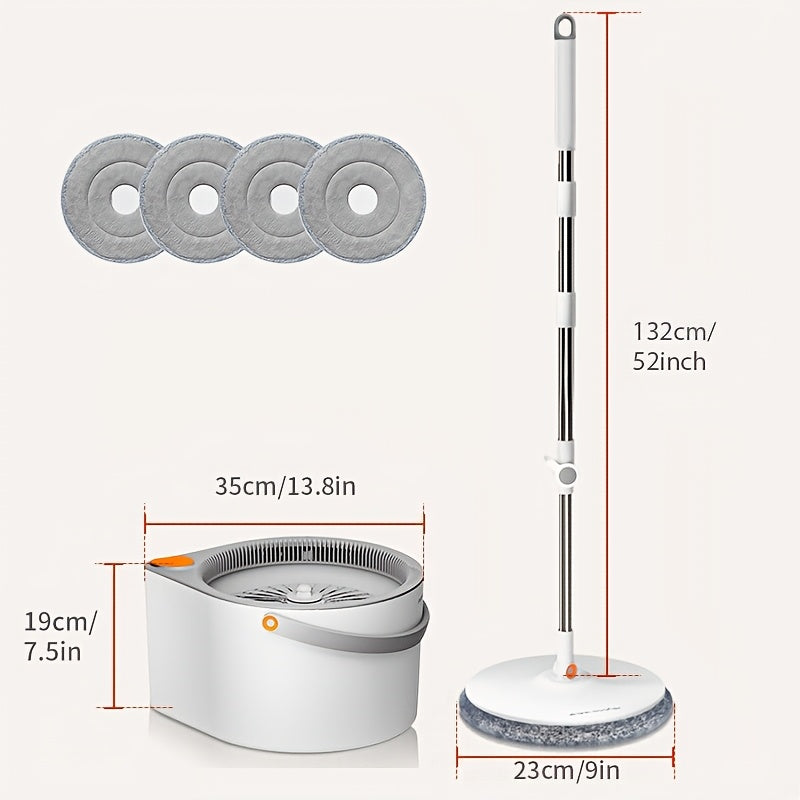 Joybos 1 dona O'z-o'zini yuvuvchi aylanuvchi mopa, 4 ta qayta ishlatiladigan padlar, metall tutqich, qo'l bilan siqish, suvni tejash, turli yuzalar uchun mos, yashash xonasi, yotoqxona, pol, devorlar va avtomobillar - Elektr energiyasi talab qilinmaydi.