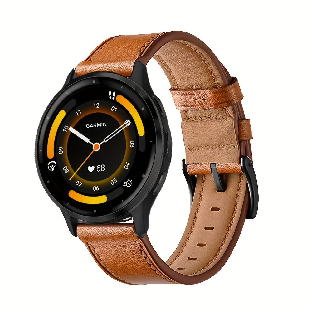 22mm Water-Resistant Synthetic Leather Smartwatch Band Unisex Compatible with GTR GTS Venu