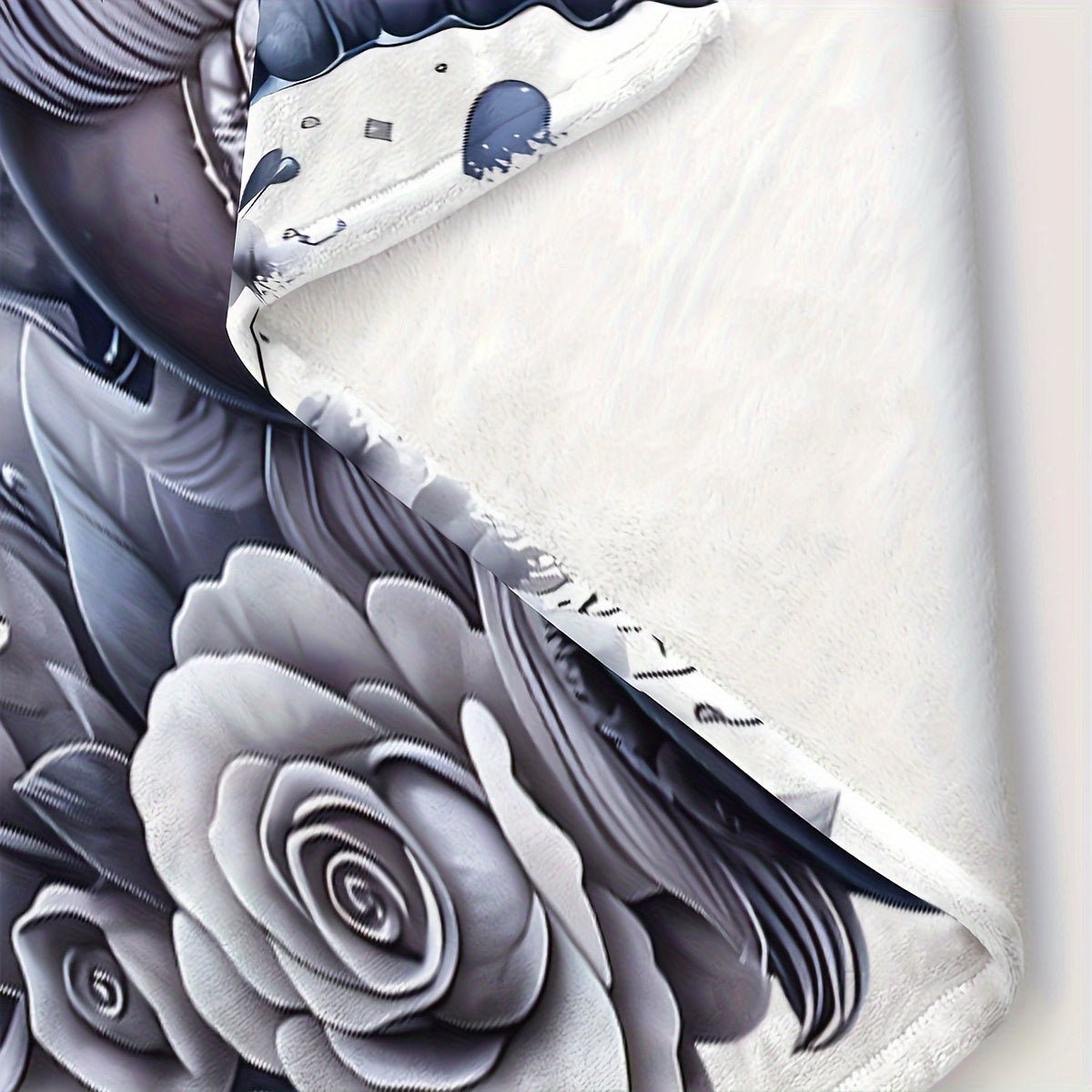 Cozy Flannel Throw Blanket with Gnome and Butterfly Print for Couch Bed or Travel