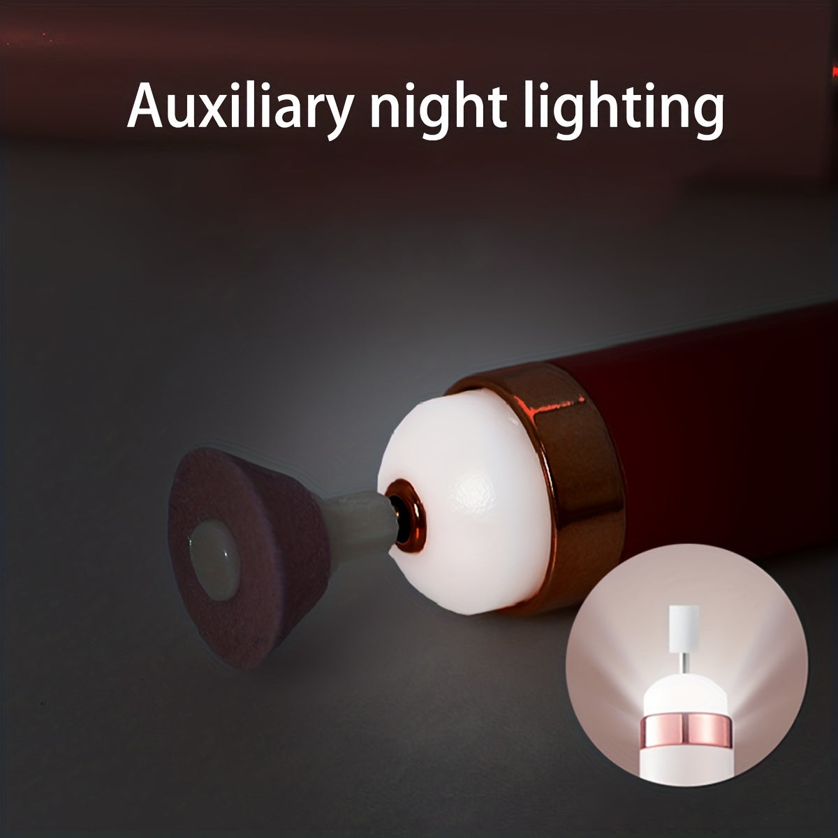 Rechargeable Electric Nail Drill Kit with 5 Drill Bits for Gel Nails and Home Use