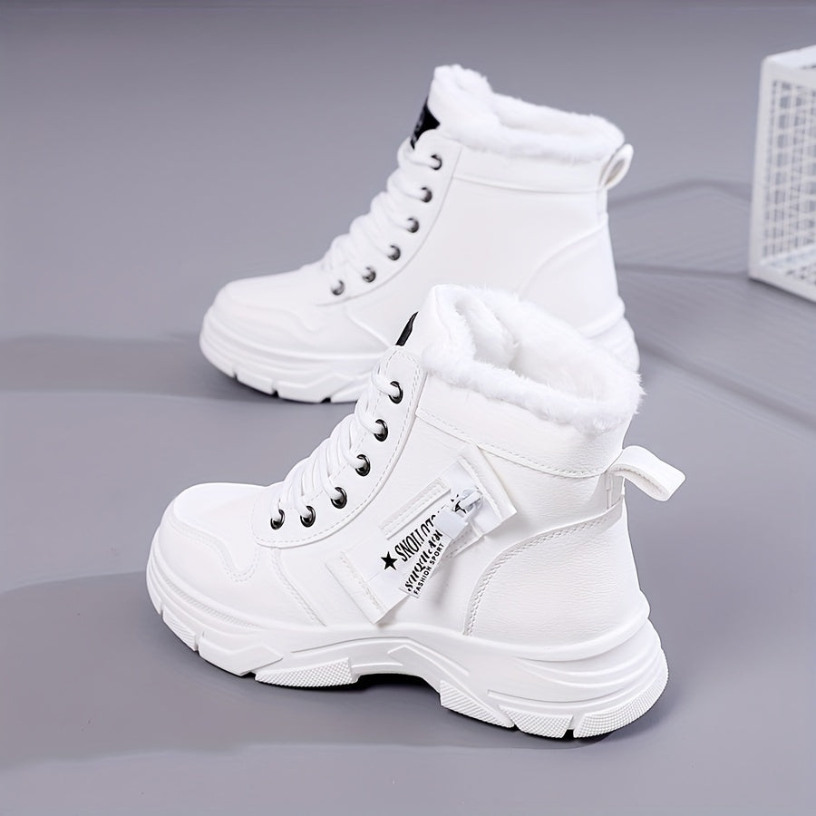 Women's Winter Insulated Military Snow Boots High-Top Ankle Support