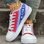 Women's Canvas Casual Shoes, Star Pattern, Lightweight Outdoor Sneakers