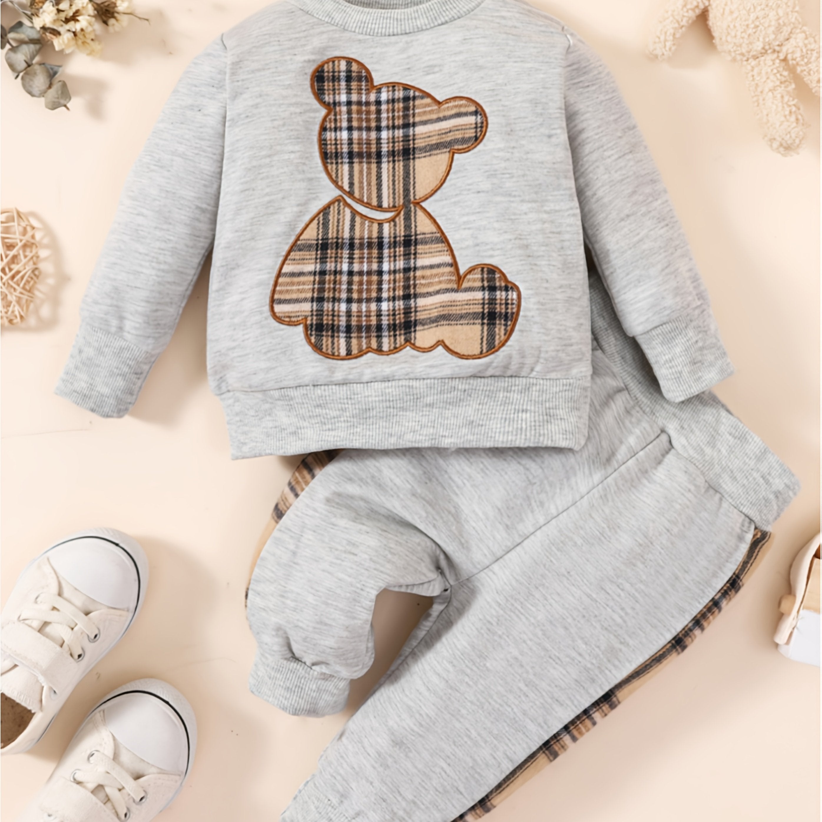 Toddler Boy's Fall Winter Outfit Long Sleeve Sweatshirt and Casual Pants