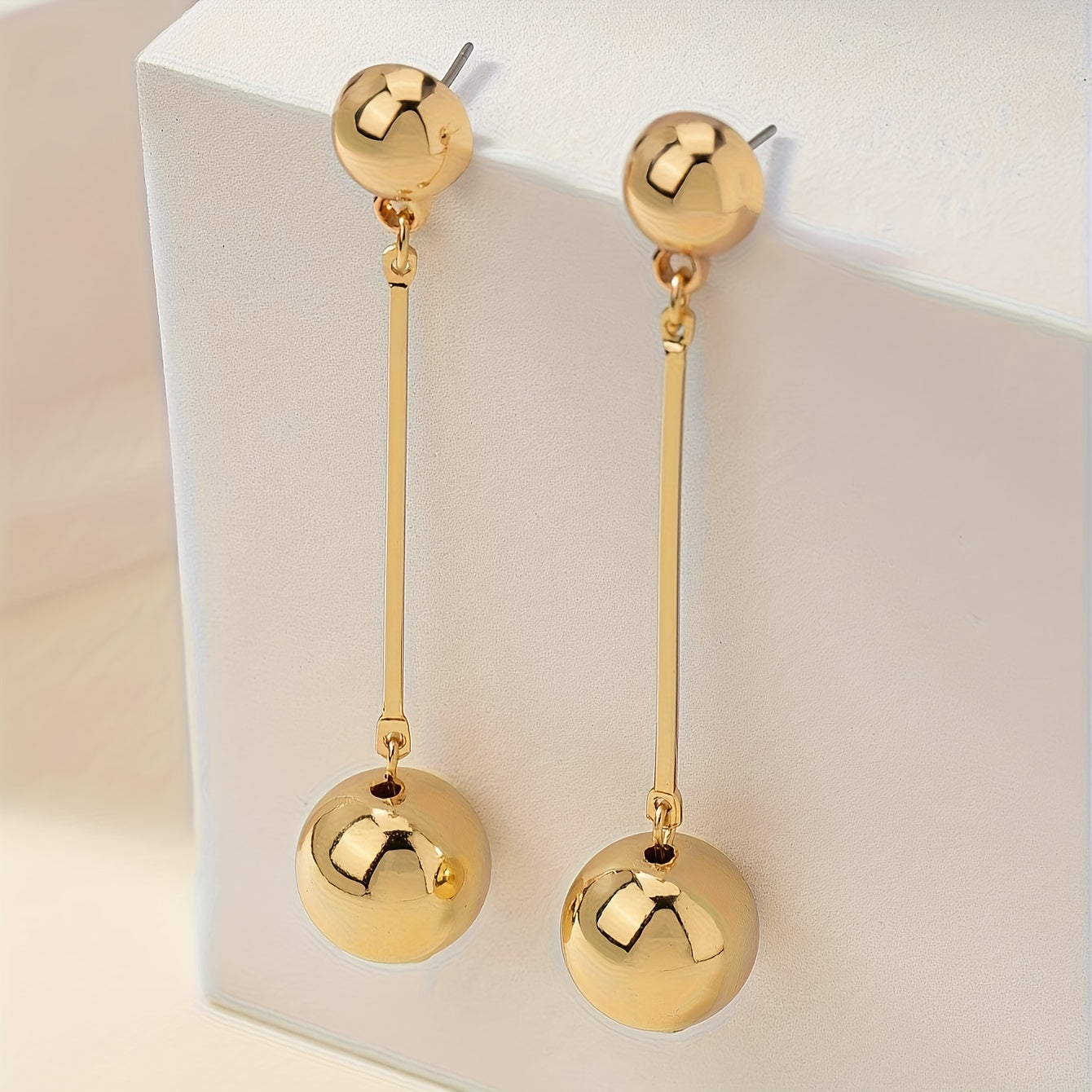 Ювелирный набор из винтажных золотых крупных бусин с роскошными висячими серьгами и комбинированным ожерельем, высокомодные акценты для элегантных женщин