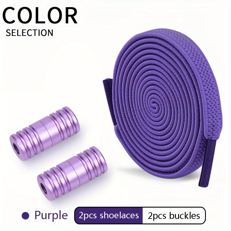 Unisex Elastic Shoelaces With Buckles For Men Women Color Capsule Pack