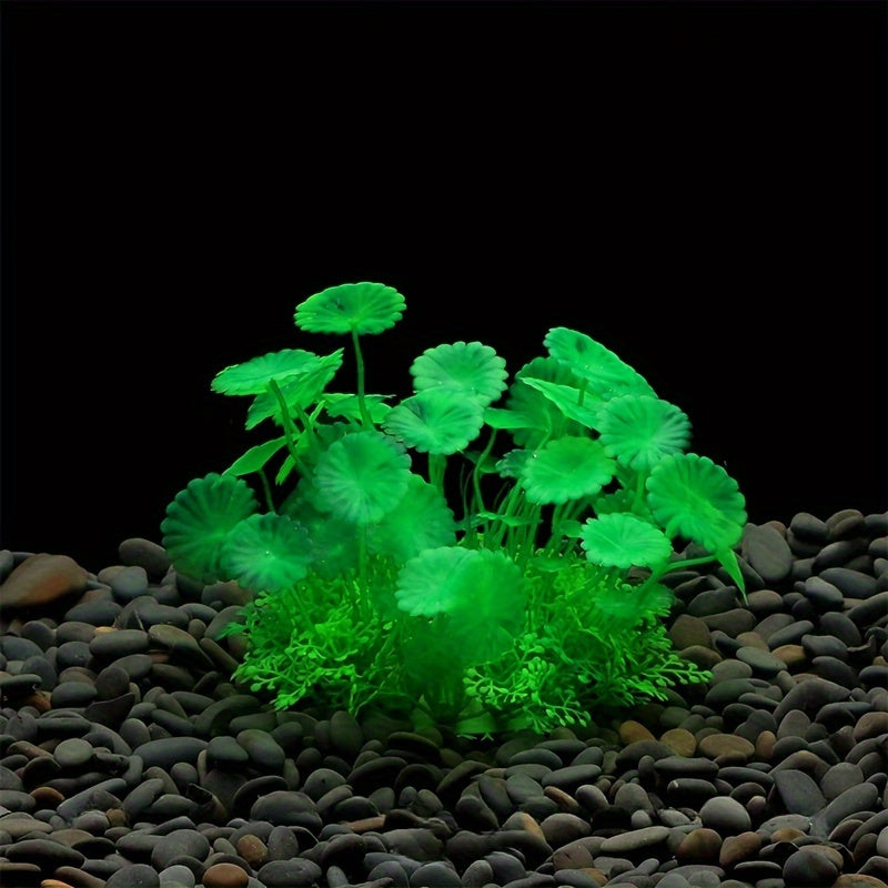 Artificial Water Grass Aquarium Decoration with Multi-Branch Garden Leaves
