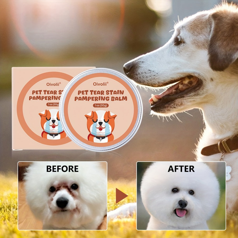 1oz Pet Tear Stain Care Balm for Dogs and Cats Gentle Eye Cleaning