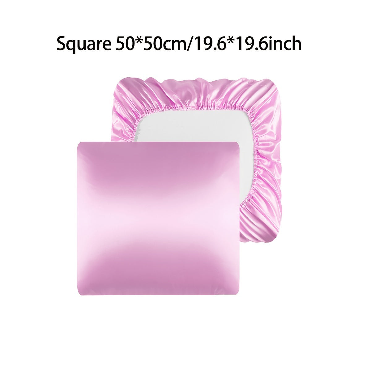 Set of Two Satin Pillowcases with Elastic Band, Soft 100% Polyester, Easy Care