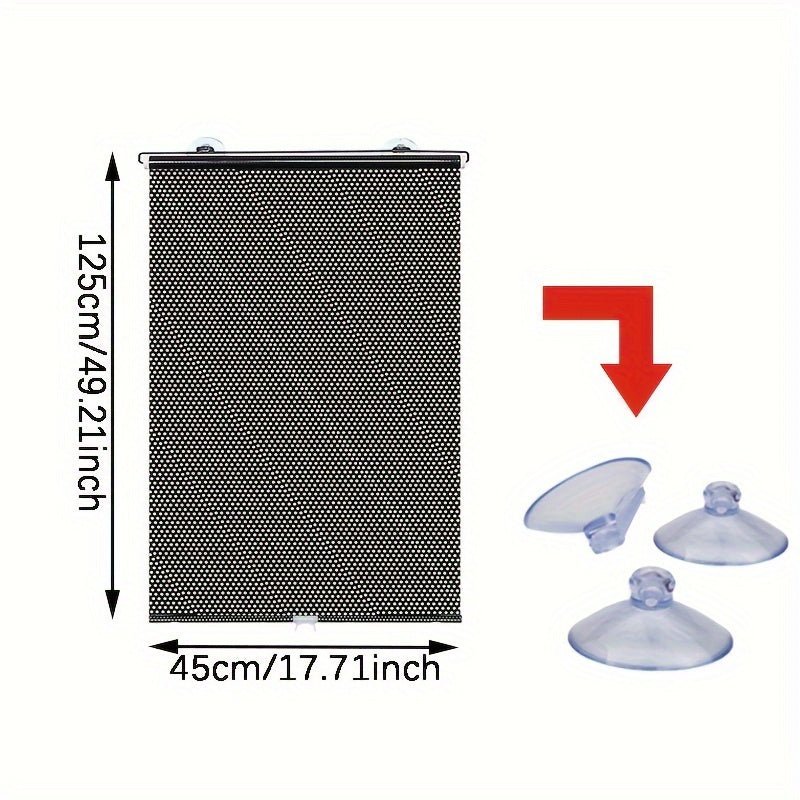 Универсальная солнцезащитная штора с присосками, телескопическая, портативная, без отверстий