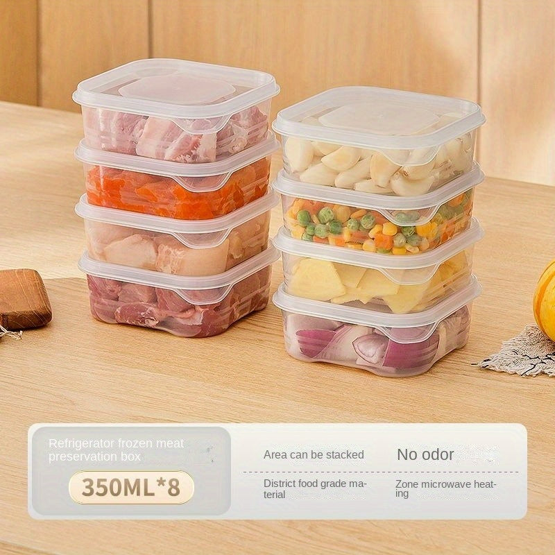 Clear Food Storage Containers Set with Locking Lids for Refrigerator Fruits Vegetables