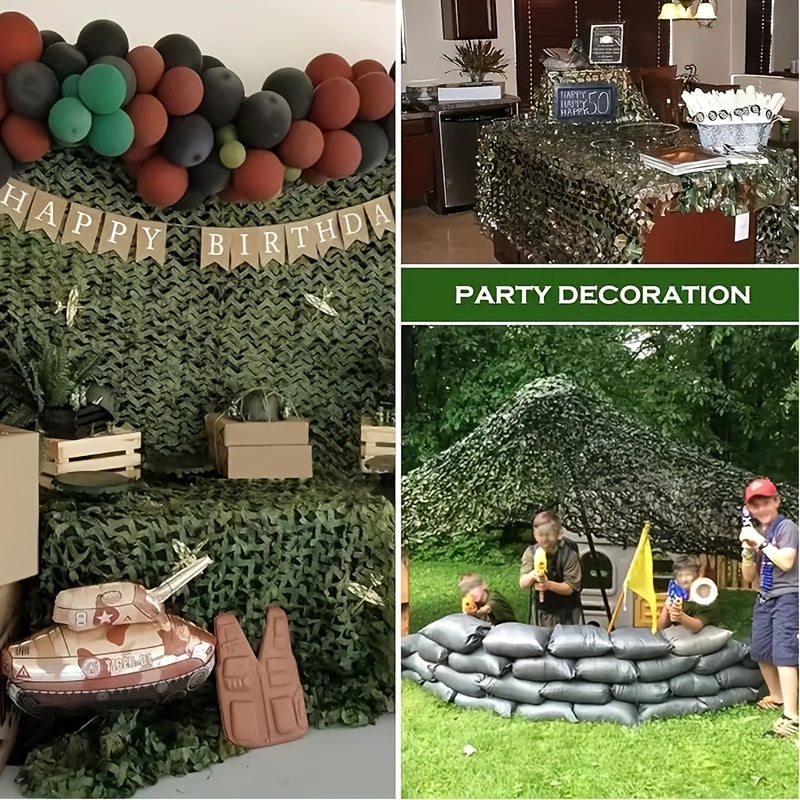 Uniseks kamuflyaj tarmog'i tashqi bog' uchun quyosh nurlari uchun soyabon o'tloq o'simliklar o'rmon naqshli