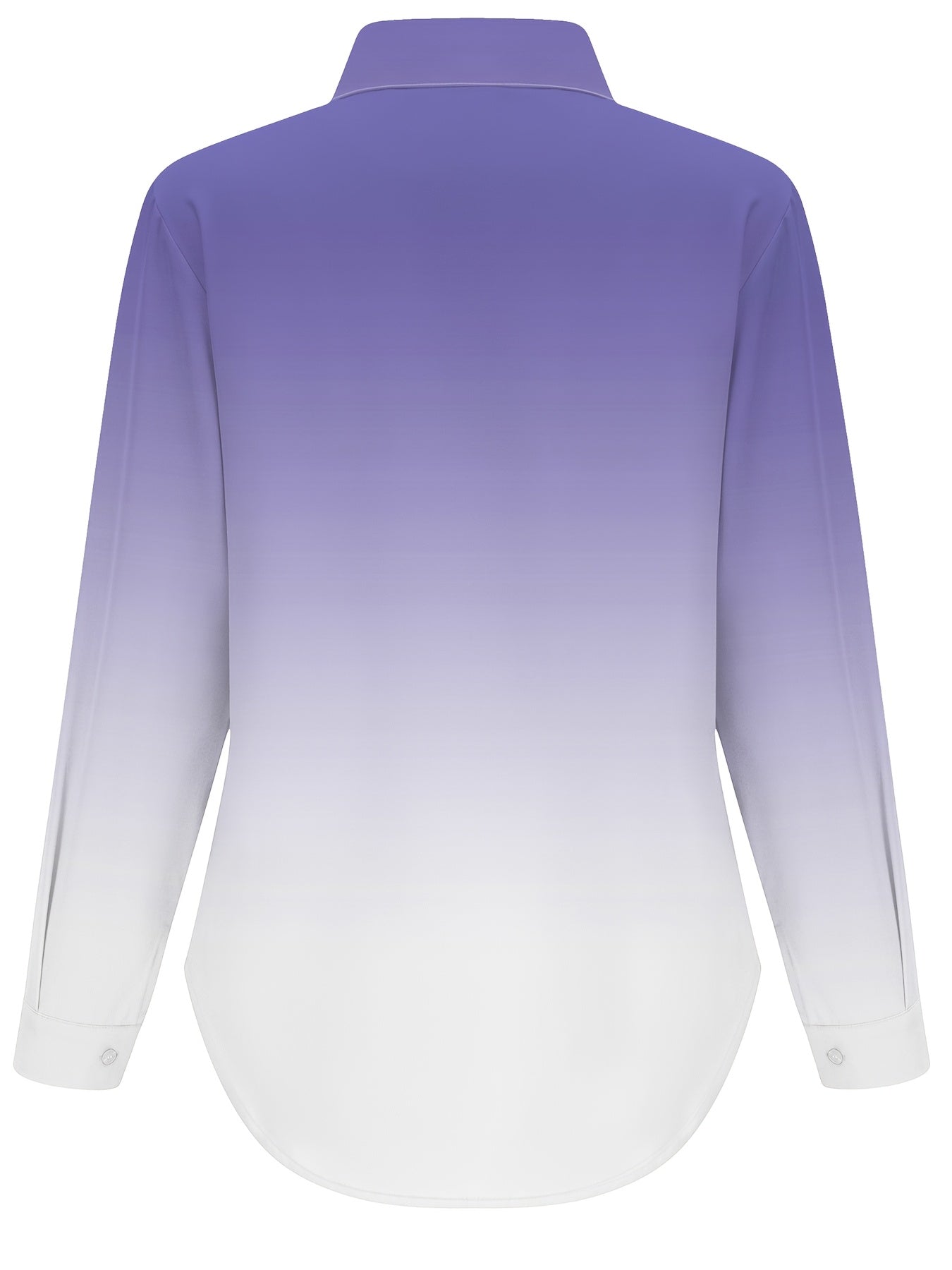 Women's Plus Size Ombre Print Shirt Casual Button-Up Polyester All-Season