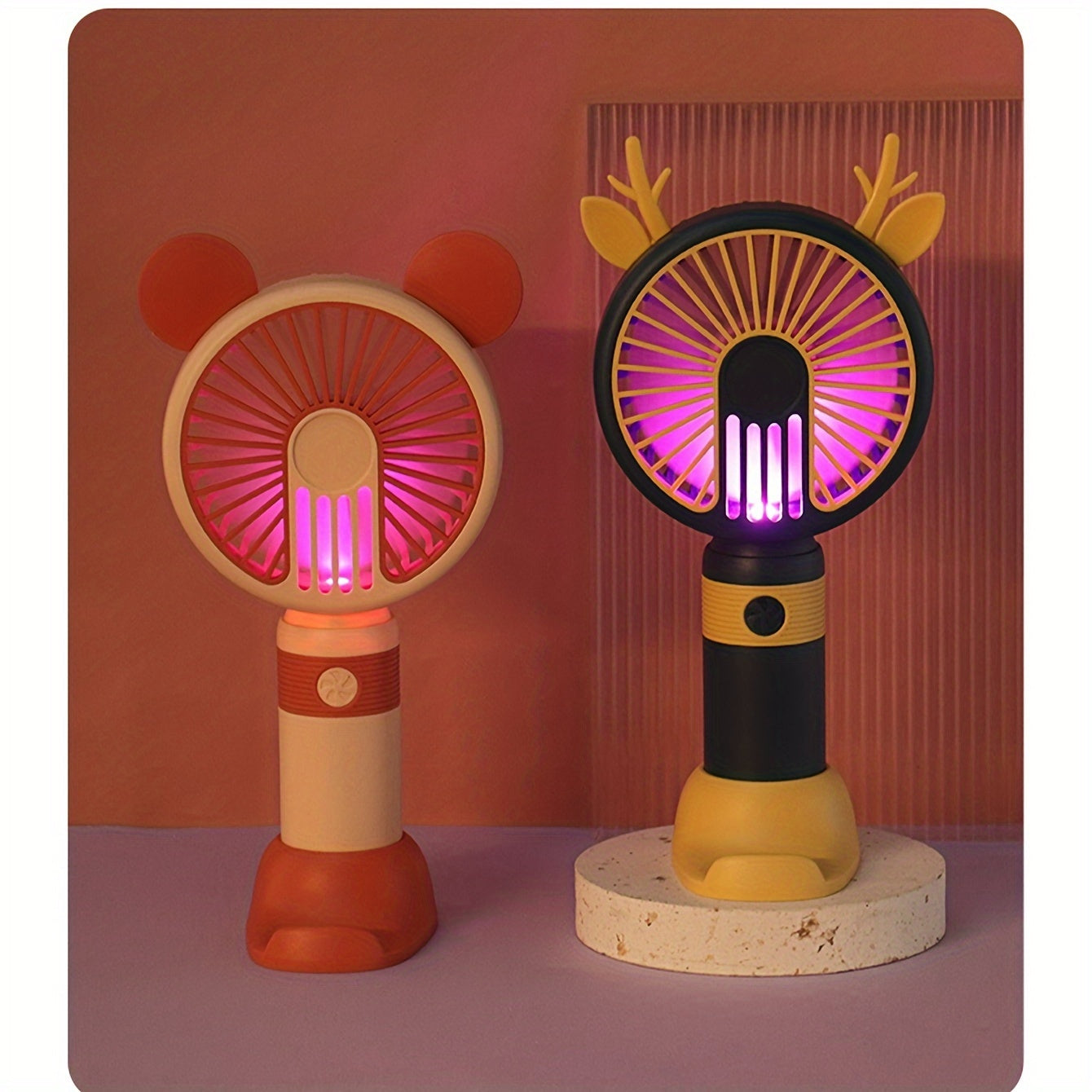 Portable USB Mini Fan, 360° Rotating Desktop Cooler, Quiet, Multiple Speeds