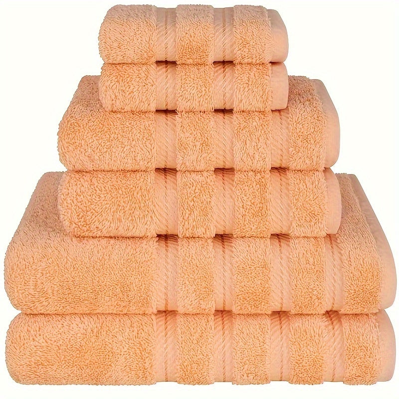 6-Piece Velvet Towel Set Soft Absorbent Bath Towels and Hand Towels for Home and Hotel