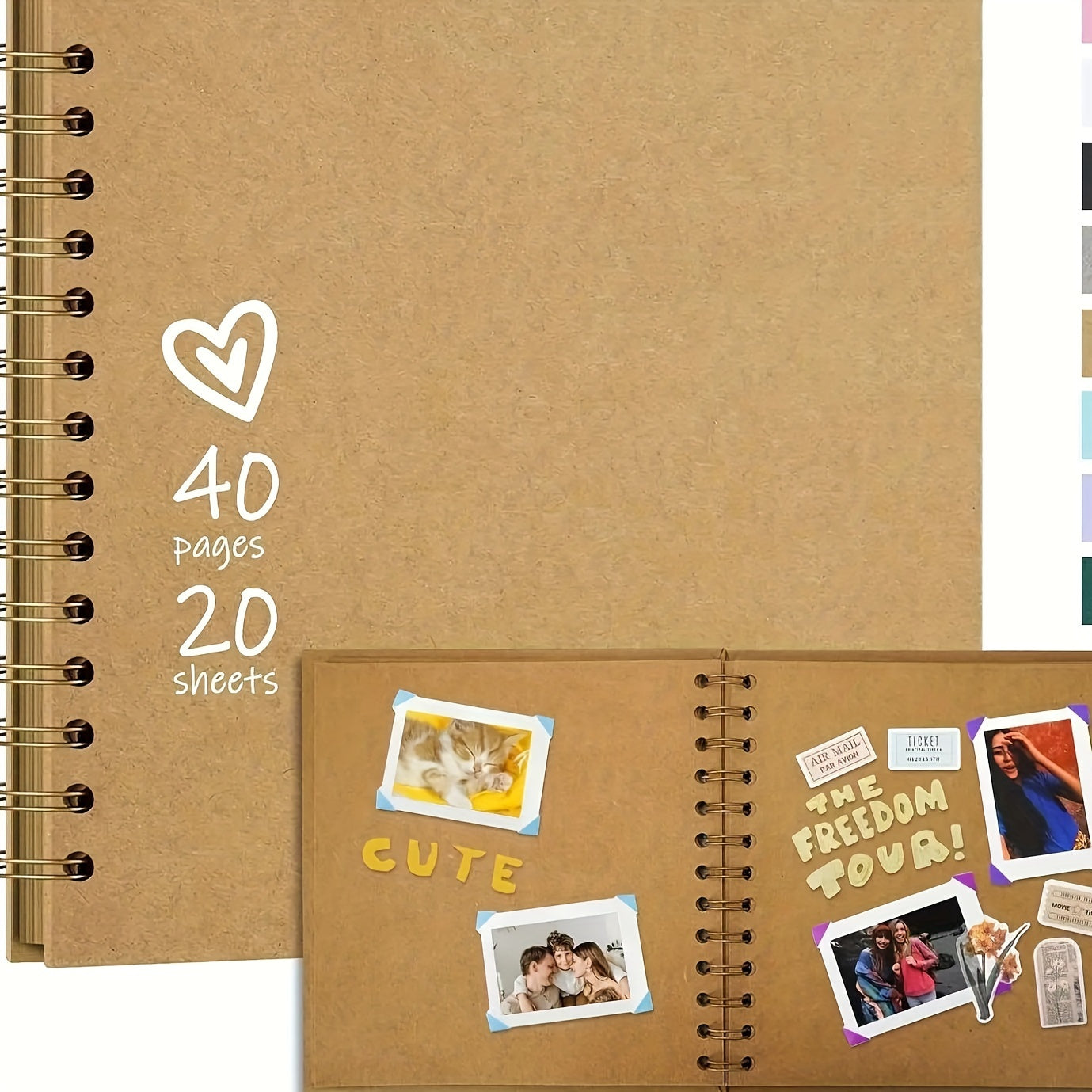 Customizable Scrapbook Album for Weddings and Memories, Creative Photo Storage