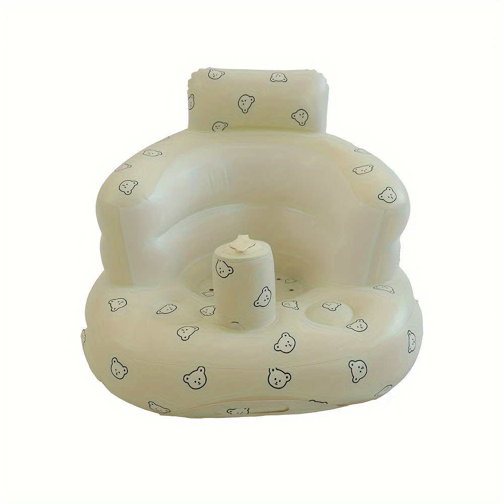 Inflatable Seat for Kids Portable Learning Seat with Easy to Clean PVC and 7 Fun Designs