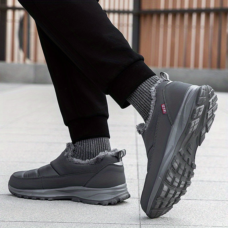 Women's Slip-On Winter Walking Shoes Soft PU Upper EVA Sole Black