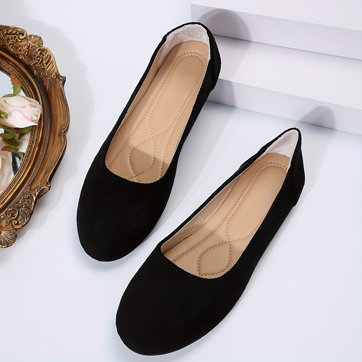 Women's Flat Shoes Soft Fabric Round Toe Casual Comfort Shoes