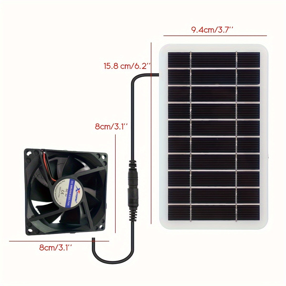 Солнечный вентилятор для домашних животных для собак, кошек, птиц 15 Вт, наружная циркуляция воздуха