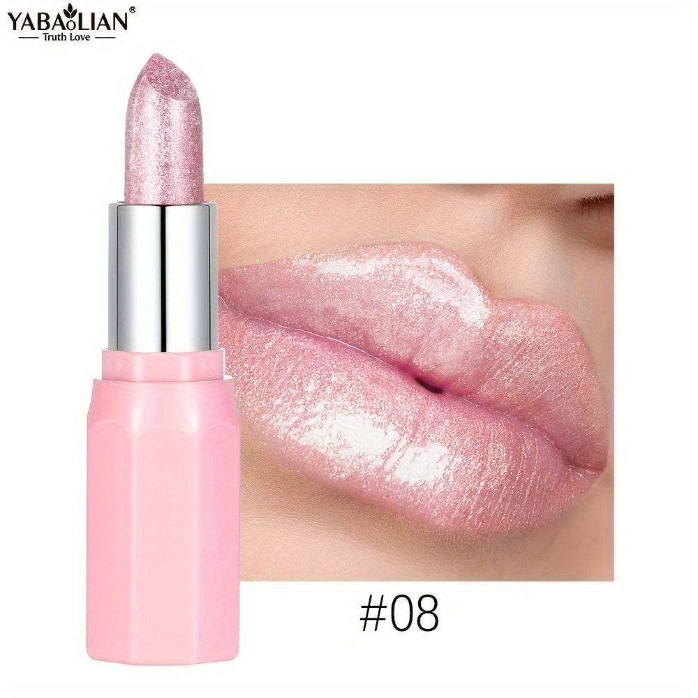 Блестящая шиммерная помада для губ, стойкая, водостойкая, оранжево-розовая, для вечеринок