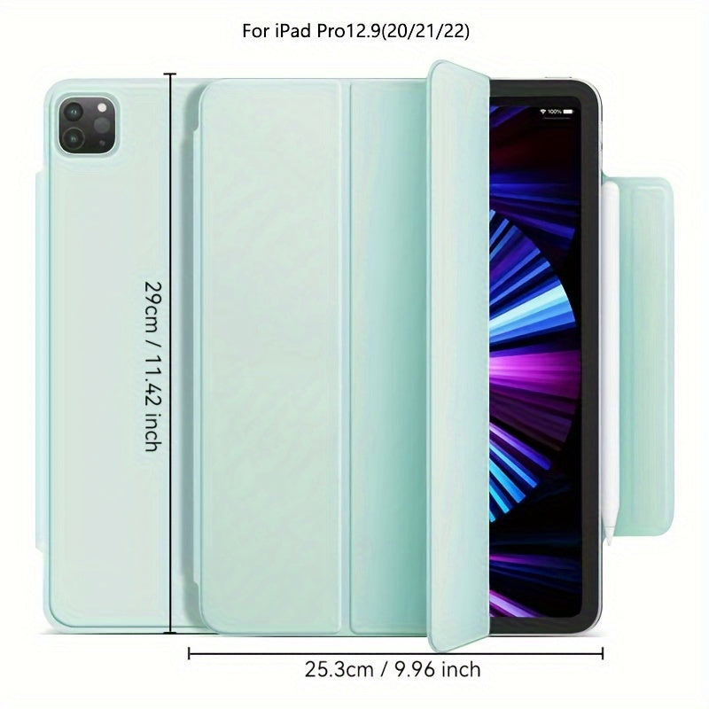 iPad Mini 6, Air 4/5, Pro 11 2022, Air 6 11inch 2024 uchun sun'iy charm aqlli qop. Qalam ushlagichi, kuchli magnit yopilishi va ultra ingichka dizayni bilan egiluvchan qattiq qopqoqni o'z ichiga oladi.