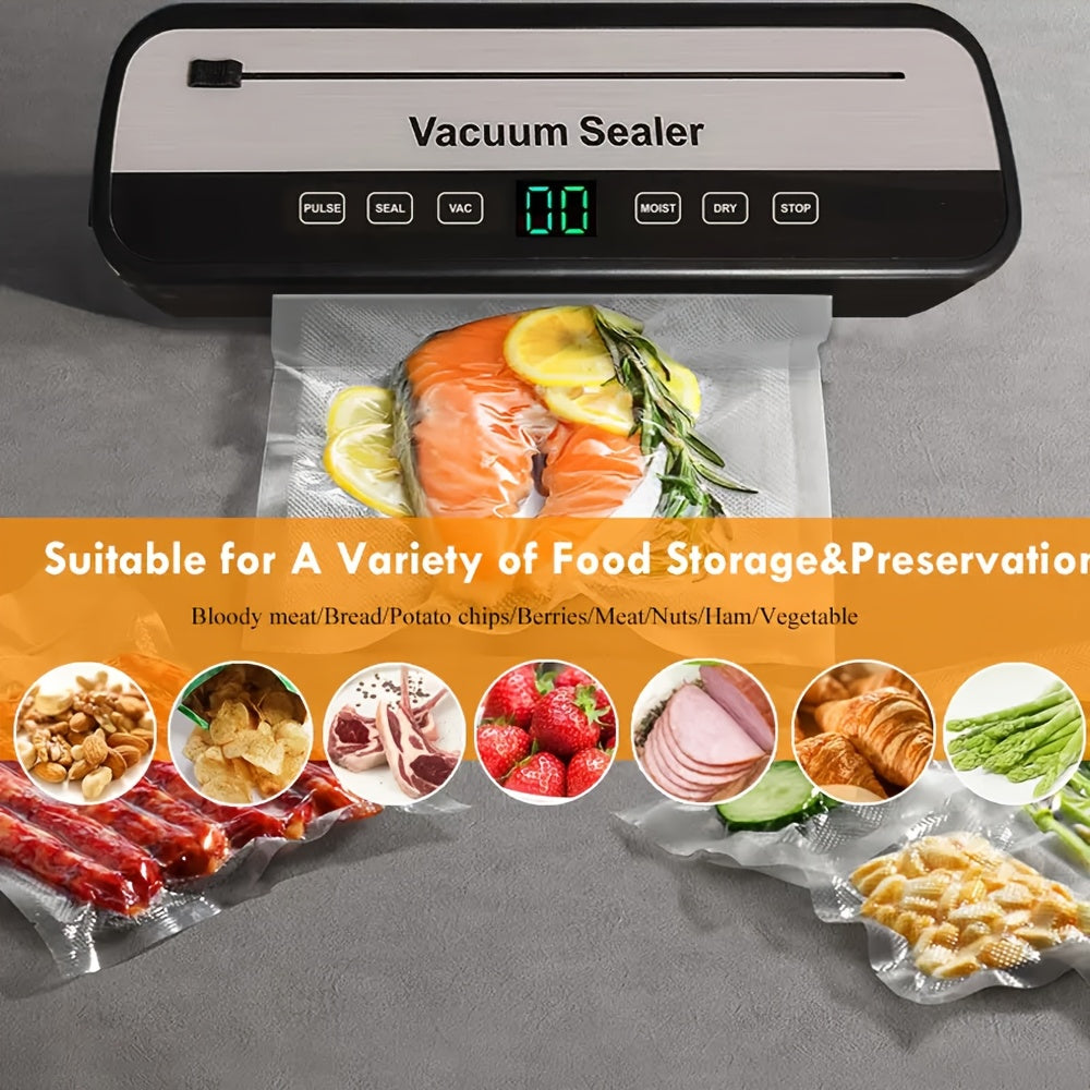 Электрический вакуумный запайщик с цифровым дисплеем для хранения продуктов 220В для кухни