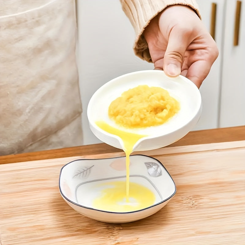 Ceramic Potato Masher with Brush Manual Food Grinder for Ginger Garlic Carrots