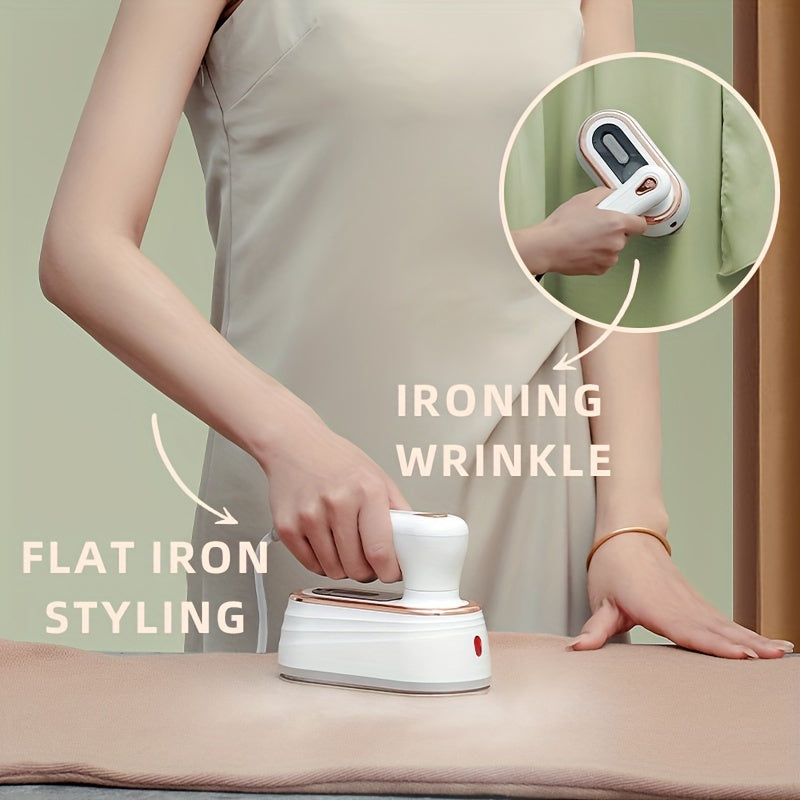 Black and White Handheld Garment Steamer 1200W with Large Soleplate for Home Travel