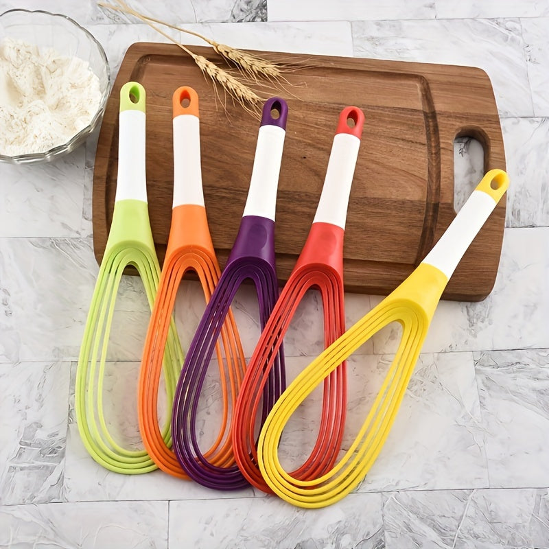 Multifunctional Collapsible Balloon and Flat Whisk for Kitchen and Home