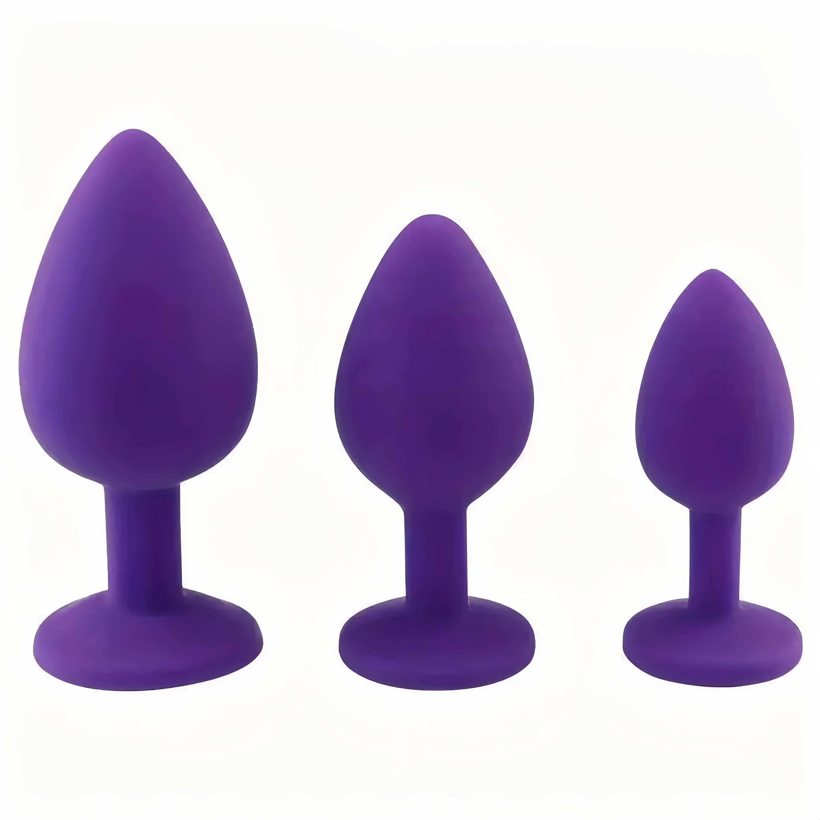 Unisex Silicone Anal Plug Set Colorful Beginner-Friendly Backdoor Expanders