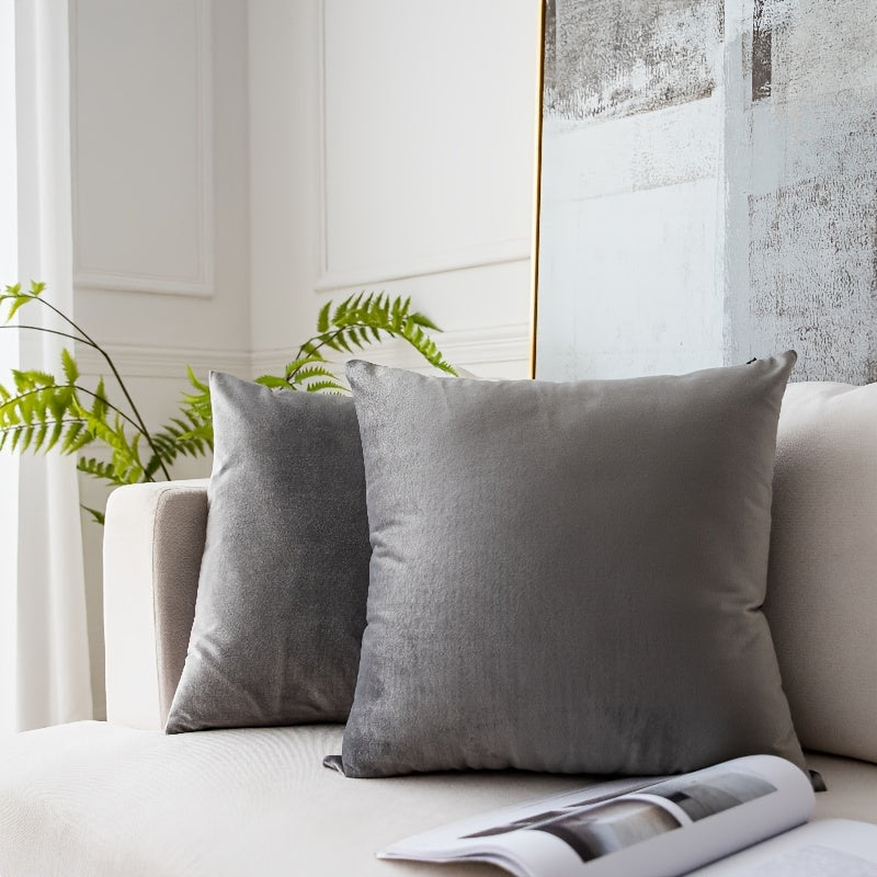 Soft Cotton Pillowcase with Hidden Zipper for Home and Office Decor