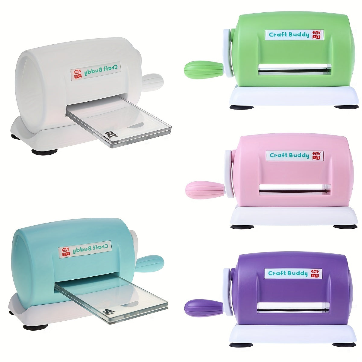 Máquina de troquelado y embossing para álbumes de recortes con 5 colores y almohadillas de acrílico A B