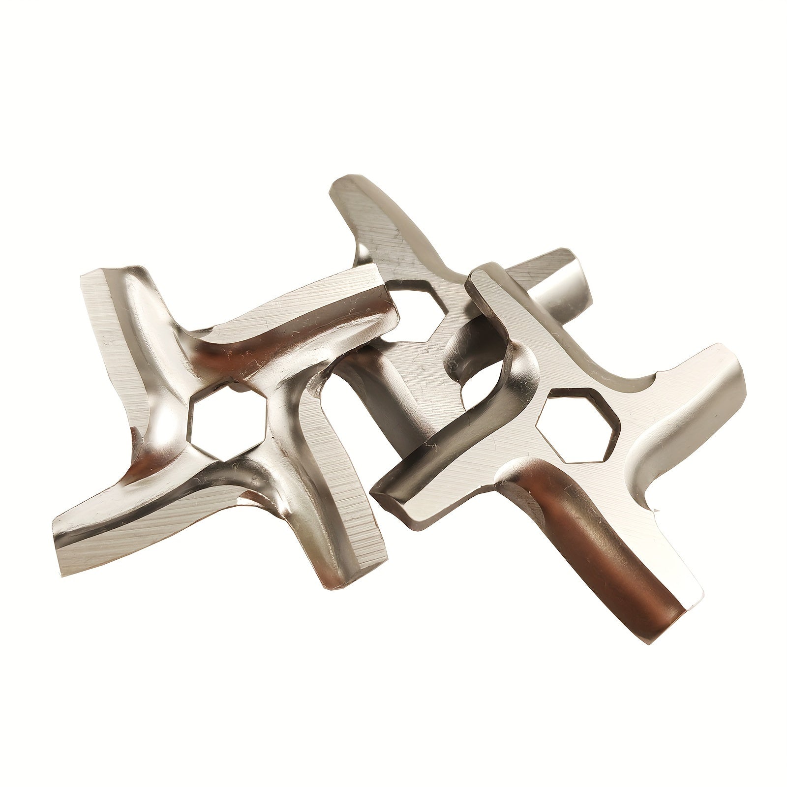 Moulinex HV3 HV4, Vitek VS010, VT 3610 va VT 3611 uchun 3 ta pichoqdan iborat zanglamaydigan po'latdan yasalgan go'sht maydalagich pichoq to'plami, zaxira qismlari