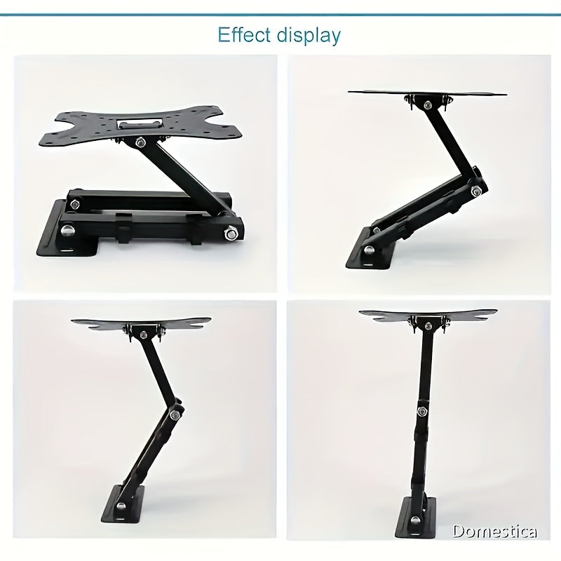 Telescopic Swing Bracket TV Stand Adjustable Metal Monitor Mount No Electricity