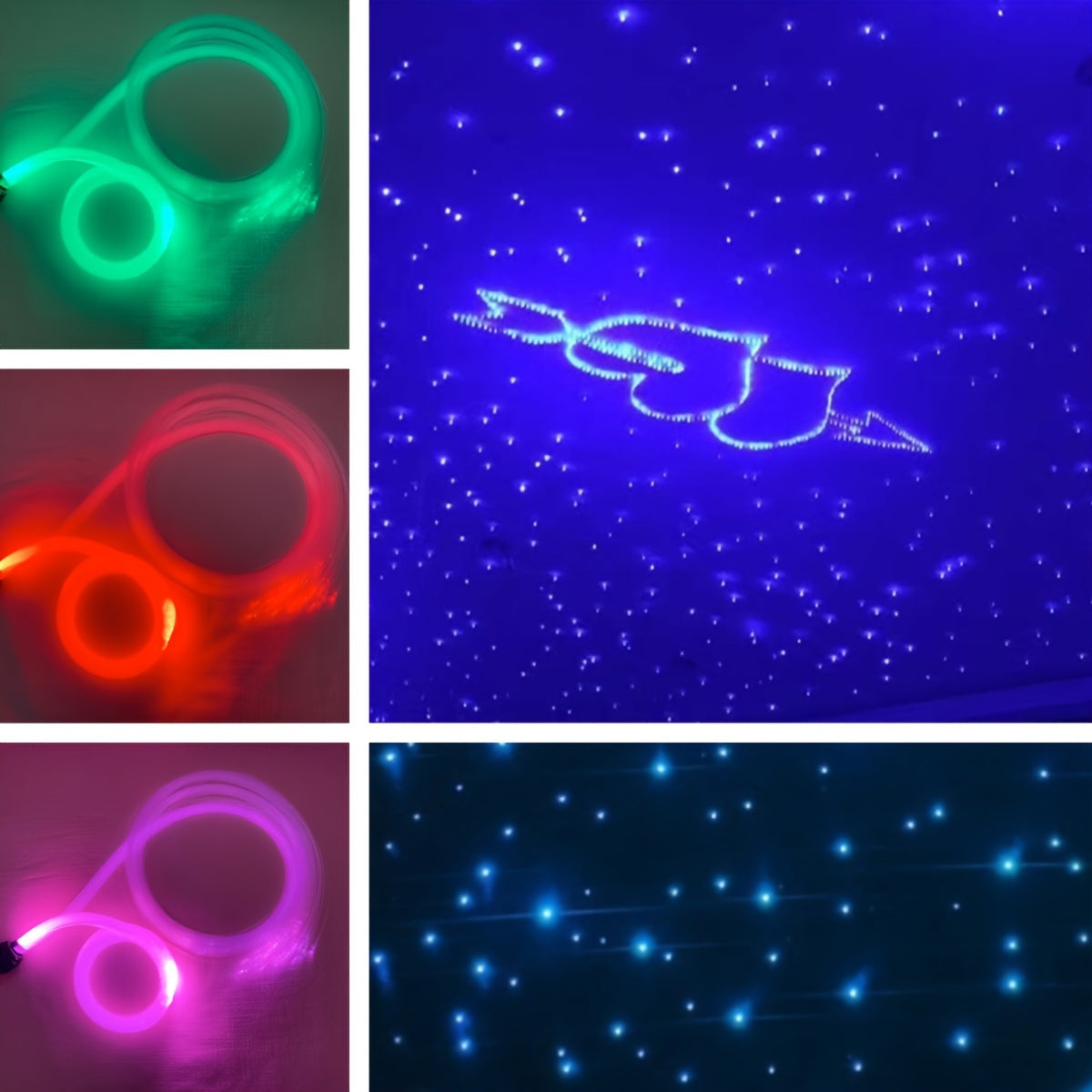 500pcs Fiber Optic Star Ceiling Kit for Car Roof Interior Lighting Wireless App Control