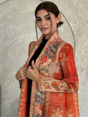 Abaya Kaftan de talla grande para mujer con estampado floral, ajuste suelto, cobertura para primavera y otoño