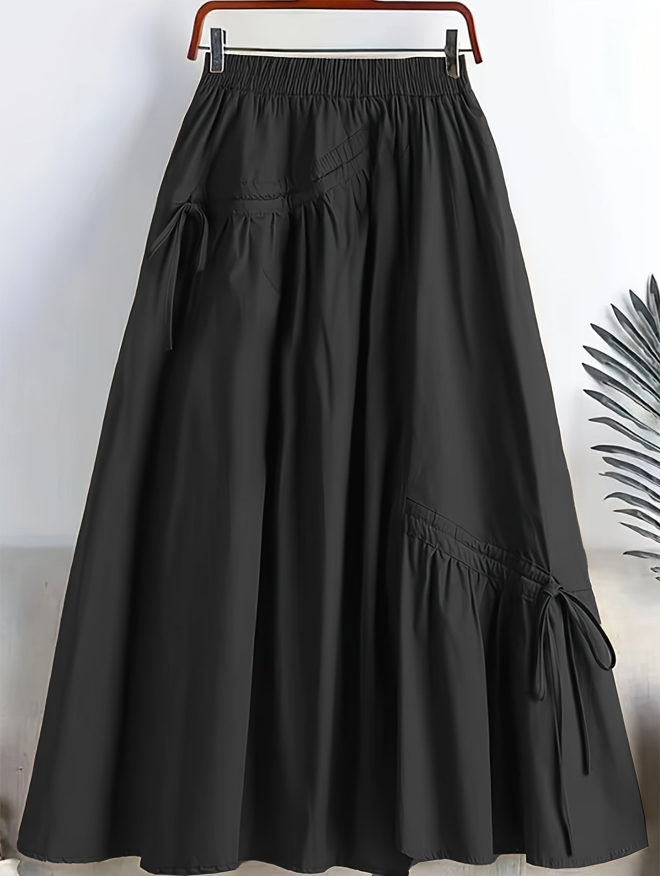 Bej Cargo A-chiziq yubkasi, cho'zilmaydigan nylondan, kengaygan, kundalik, bahor, yoz, kuz uchun