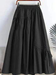 Bej Cargo A-chiziq yubkasi, cho'zilmaydigan nylondan, kengaygan, kundalik, bahor, yoz, kuz uchun