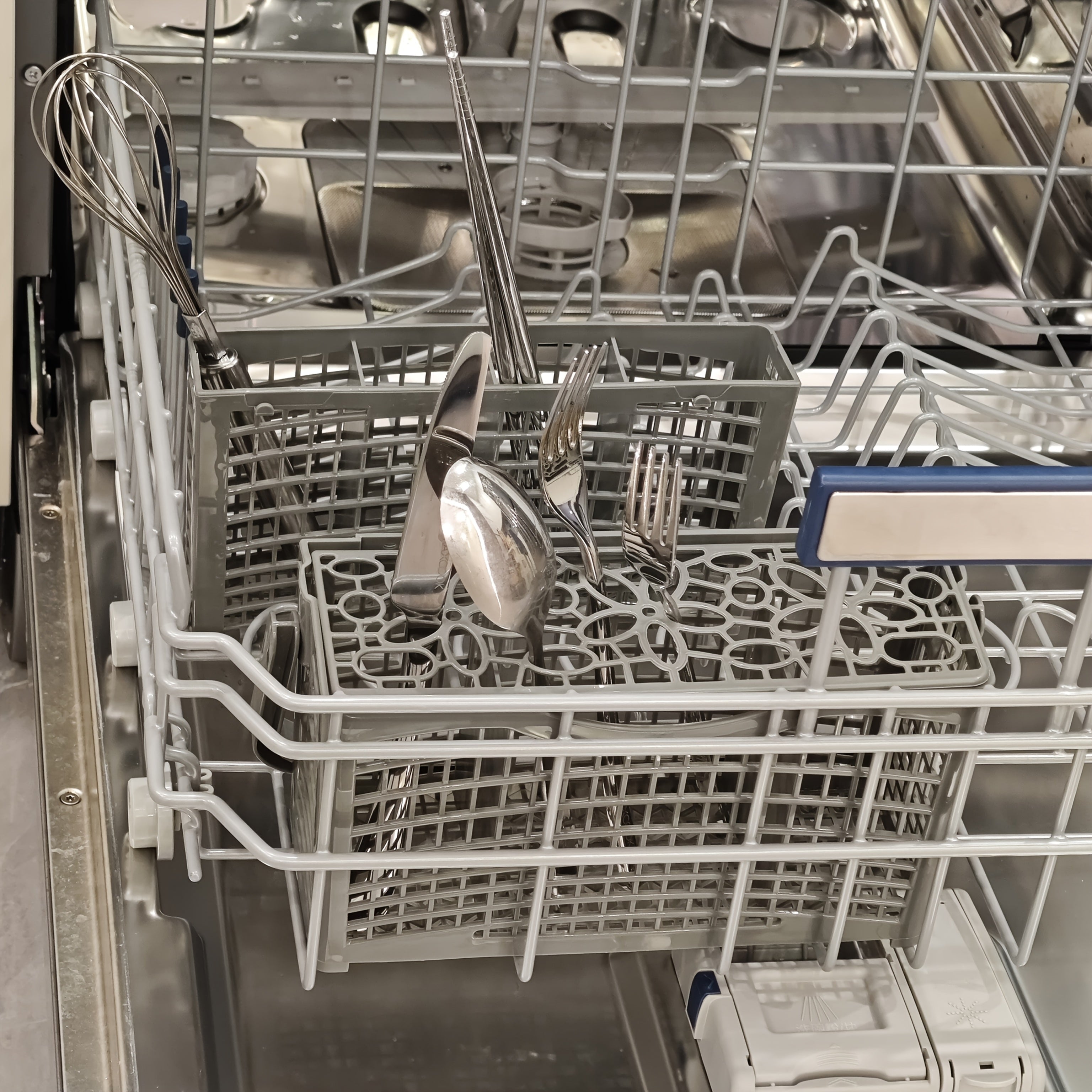 Корзина для столовых приборов для посудомоечной машины, прочный пластик, с несколькими отделениями, легко устанавливается