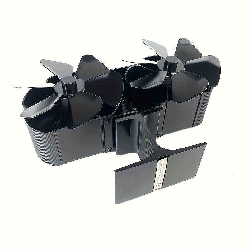 Two-Headed Fireplace Fan with Thermo-Electric Technology, High Heat Resistance