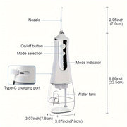 Portativ simsiz suv tozalash uchun tish cho'pkichi, 300ML suv tanki bilan