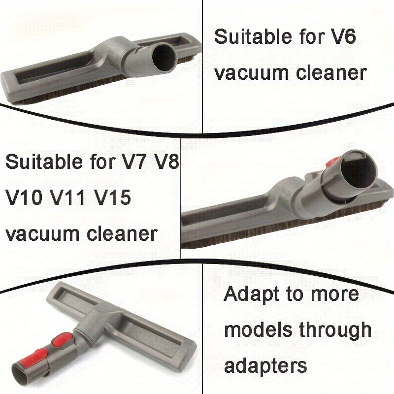 Vacuum Attachment with Horsehair Bristles for Soft Floor Dust Cleaning