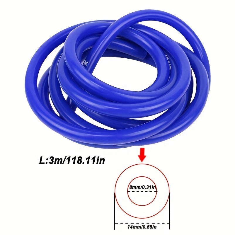 Голубая силиконовая вакуумная трубка 300 см, безопасная для пищевых продуктов, гибкая, выдерживающая высокие температуры