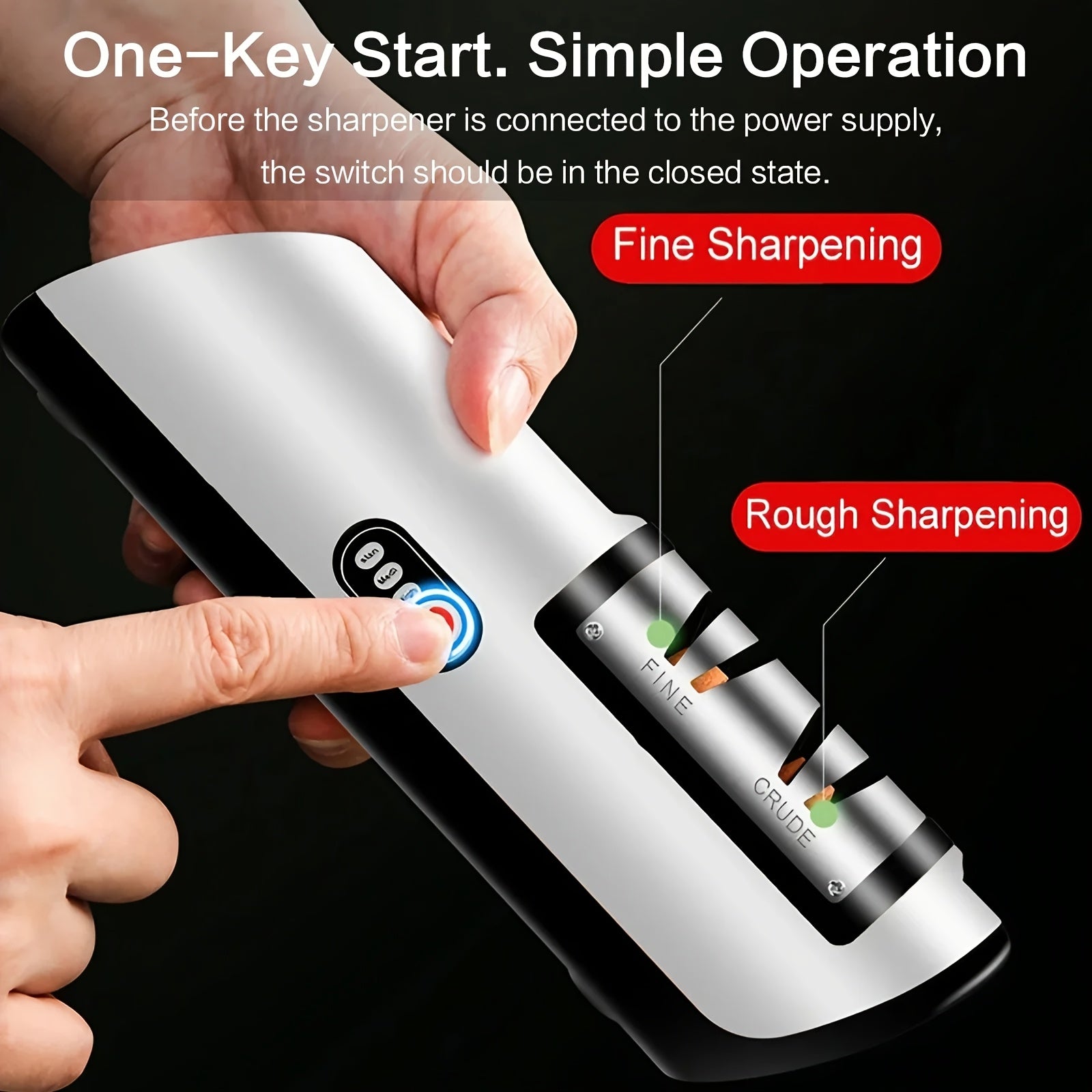 Электрическая точилка для кухонных ножей, 2 этапа, быстрое заточка и полировка