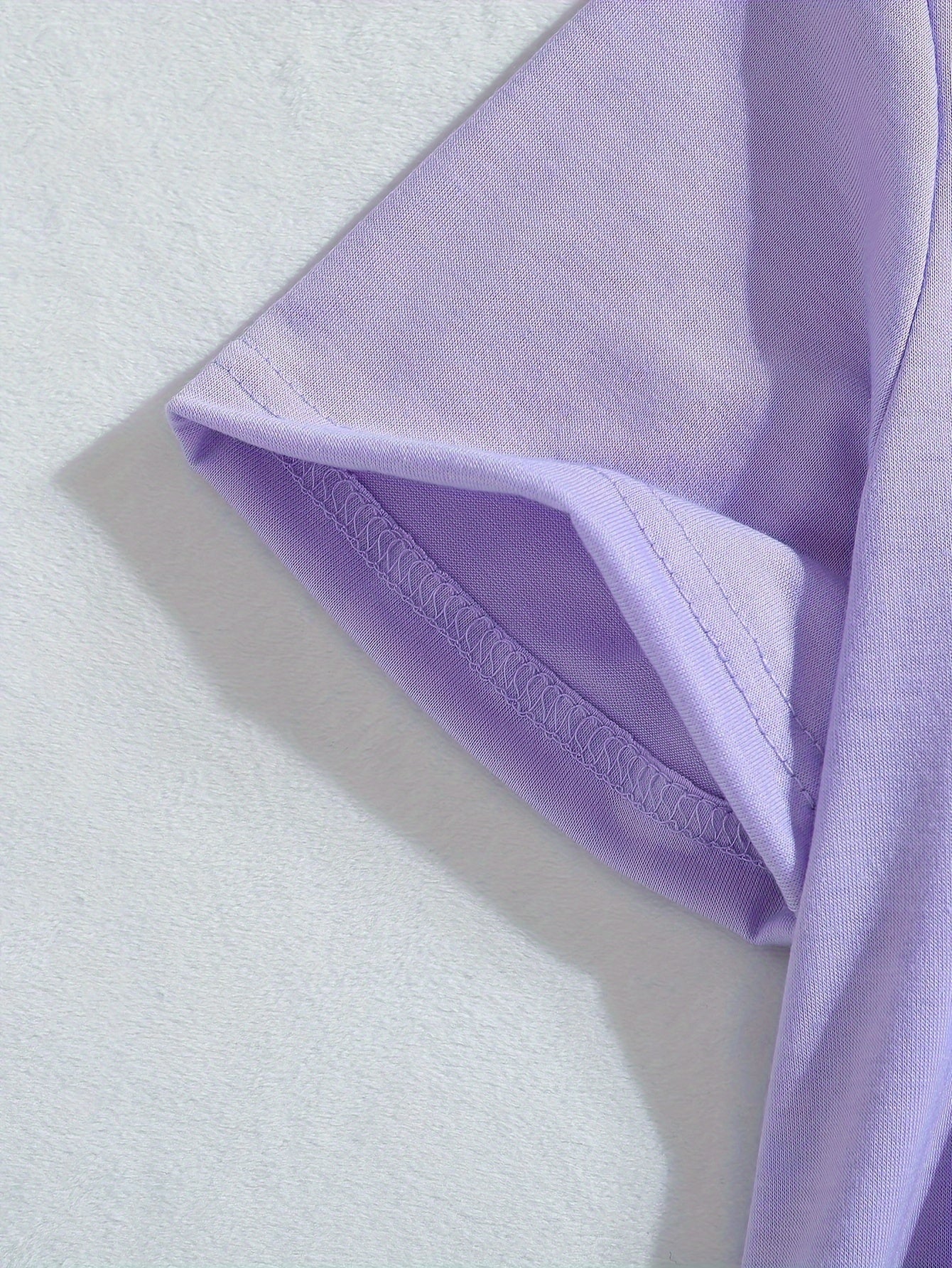 Girls' Knit Top with Capybara Drinking Milk Tea Pattern, Spring Summer Casual T-Shirt