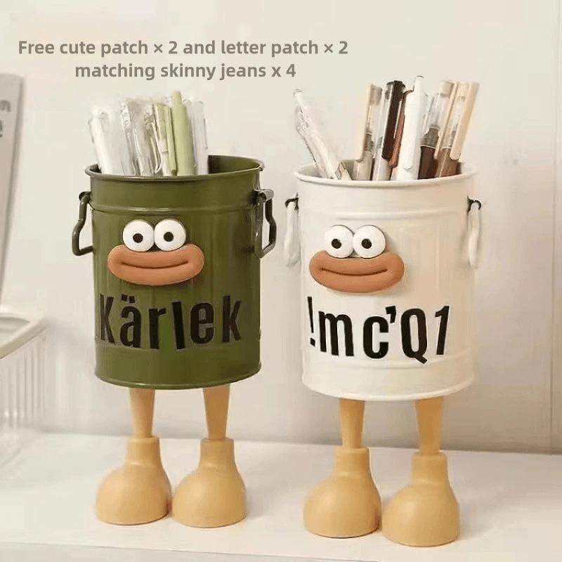 Set of 3 Cartoon Pen Holders for Office Desk Storage and Home Organization