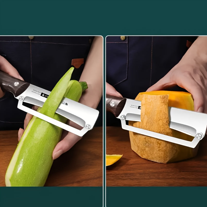 Stainless Steel Paring Knife with Wooden Handle for Fruit Peeling and Kitchen Tasks